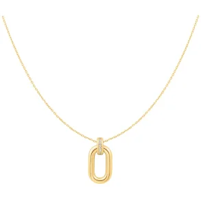 ANIA HAIE GOLD OVAL HOOP PENDANT NECKLACE N062-01G