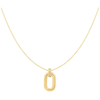 ANIA HAIE GOLD OVAL HOOP PENDANT NECKLACE N062-01G