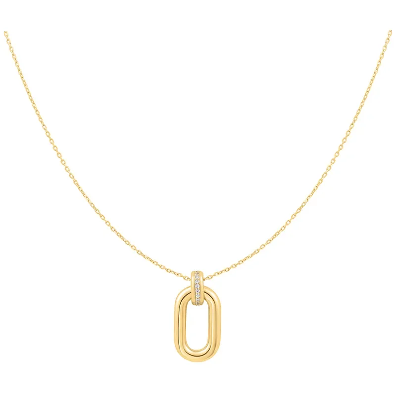 ANIA HAIE GOLD OVAL HOOP PENDANT NECKLACE N062-01G