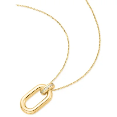 ANIA HAIE GOLD OVAL HOOP PENDANT NECKLACE N062-01G