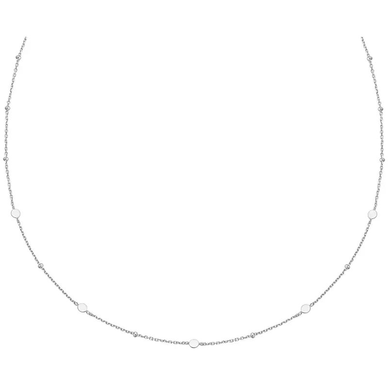 ANIA HAIE SILVER DISC STATION NECKLACE N063-01H