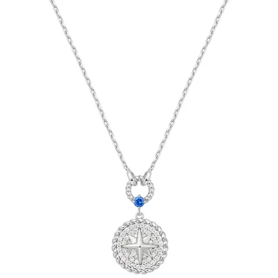 ANIA HAIE SILVER EIGHT-POINTED STAR SIGNET NECKLACE N063-05H