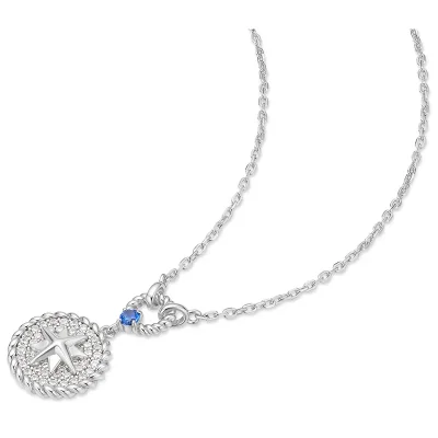 ANIA HAIE SILVER EIGHT-POINTED STAR SIGNET NECKLACE N063-05H