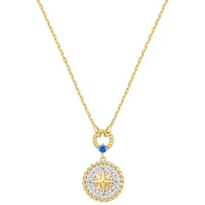 ANIA HAIE TWO-TONE EIGHT-POINTED STAR SIGNET NECKLACE N063-05T