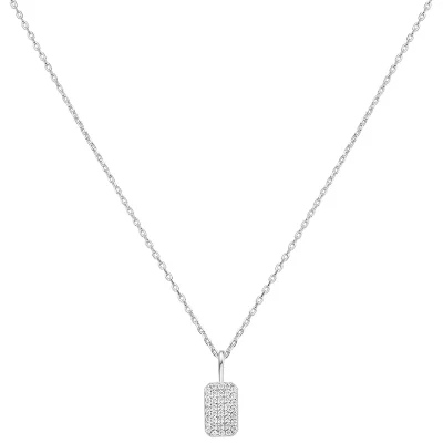 ANIA HAIE SILVER PAVE PENDANT NECKLACE N064-01H