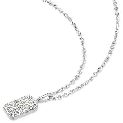 ANIA HAIE SILVER PAVE PENDANT NECKLACE N064-01H