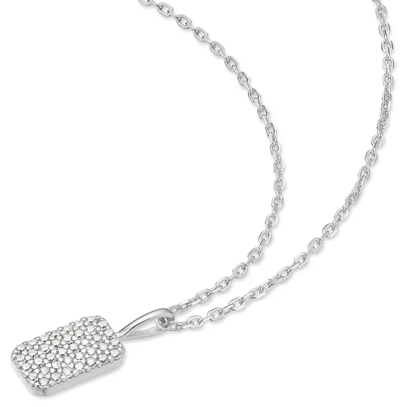 ANIA HAIE SILVER PAVE PENDANT NECKLACE N064-01H