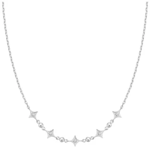 ANIA HAIE SILVER SPARKLING STAR STATION NECKLACE N064-04H