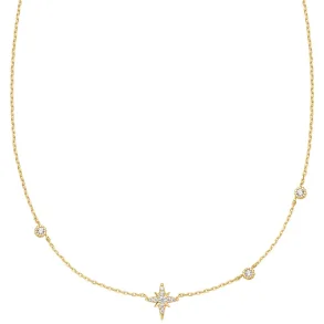 ANIA HAIE GOLD EIGHT-POINTED STAR CZ NECKLACE N065-02G