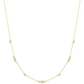 ANIA HAIE GOLD SPARKLING BEZEL CZ STATION NECKLACE N065-04G