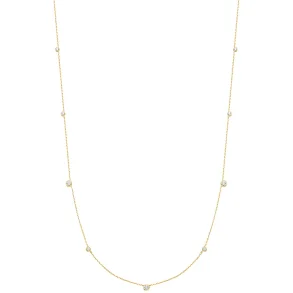 ANIA HAIE GOLD BEZEL CZ STATION NECKLACE N065-06G