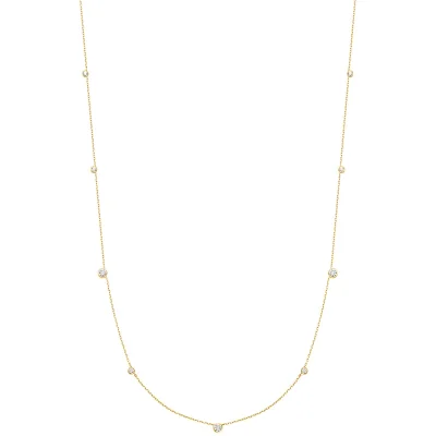 ANIA HAIE GOLD BEZEL CZ STATION NECKLACE N065-06G