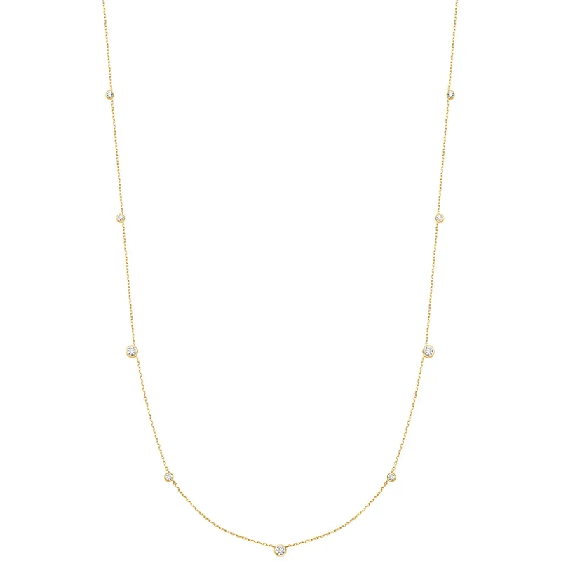 ANIA HAIE GOLD BEZEL CZ STATION NECKLACE N065-06G