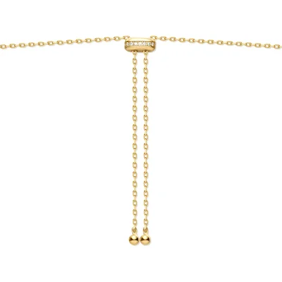 ANIA HAIE GOLD BEZEL CZ STATION NECKLACE N065-06G