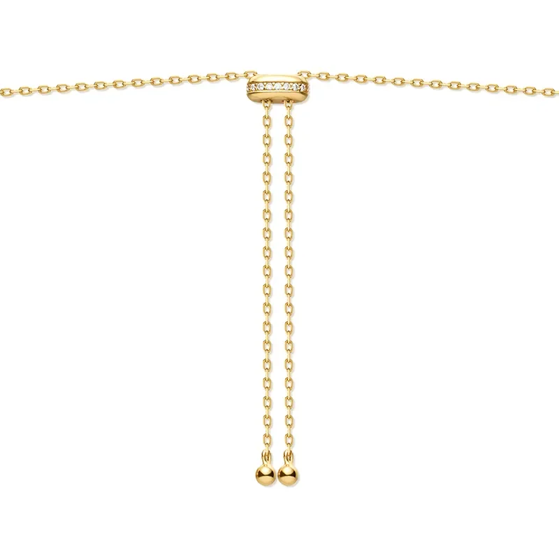 ANIA HAIE GOLD BEZEL CZ STATION NECKLACE N065-06G