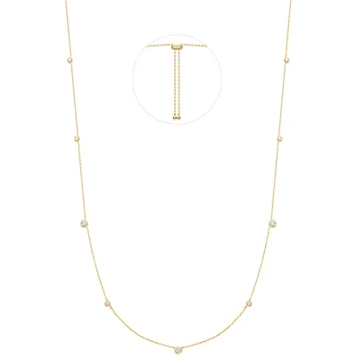 ANIA HAIE GOLD BEZEL CZ STATION NECKLACE N065-06G