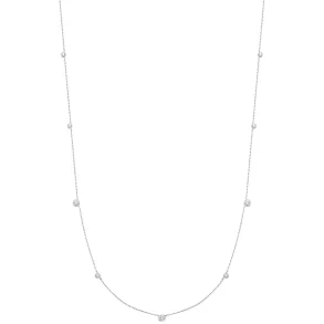 ANIA HAIE SILVER BEZEL CZ STATION NECKLACE N065-06H