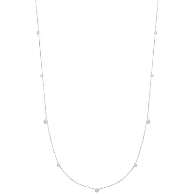 ANIA HAIE SILVER BEZEL CZ STATION NECKLACE N065-06H