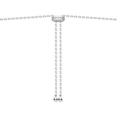 ANIA HAIE SILVER BEZEL CZ STATION NECKLACE N065-06H