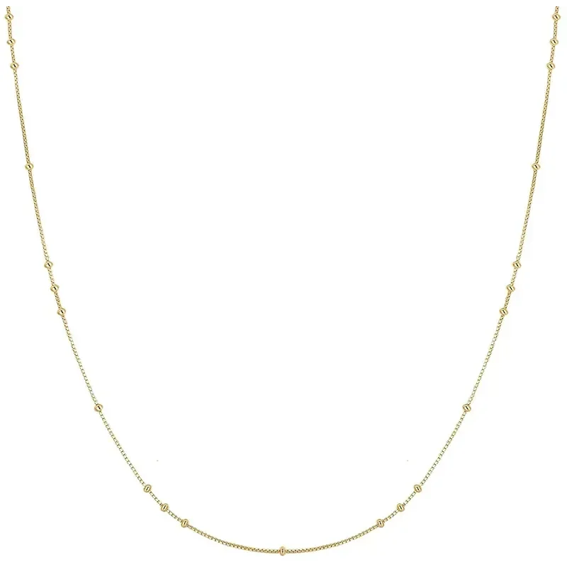 ANIA HAIE GOLD MINI BEAD STATION NECKLACE  N066-02G