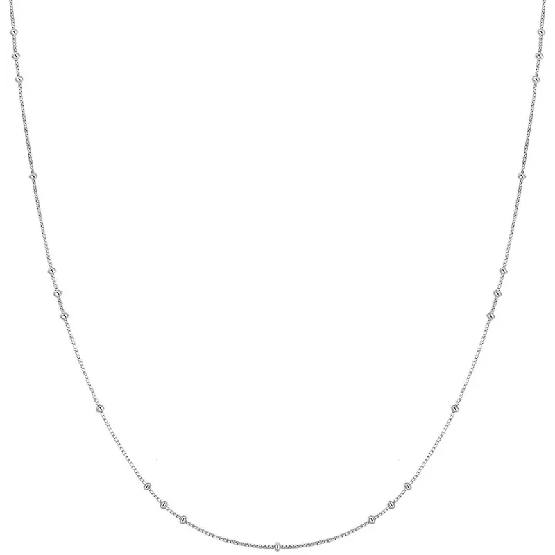 ANIA HAIE SILVER MINI BEAD STATION NECKLACE  N066-02H