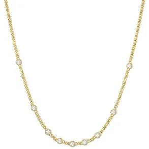 ANIA HAIE GOLD MULTI ROUND STONE CHAIN NECKLACE N066-05G