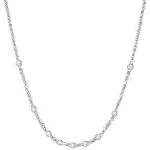ANIA HAIE SILVER MULTI ROUND STONE CHAIN NECKLACE N066-05H