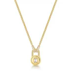 ANIA HAIE GOLD LINKED LOCKET DANGLE NECKLACE N067-01G