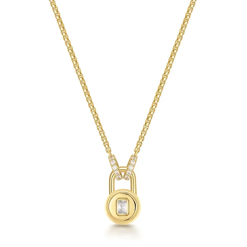 ANIA HAIE GOLD LINKED LOCKET DANGLE NECKLACE N067-01G