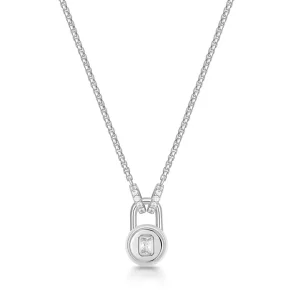 ANIA HAIE SILVER LINKED LOCKET DANGLE NECKLACE N067-01H
