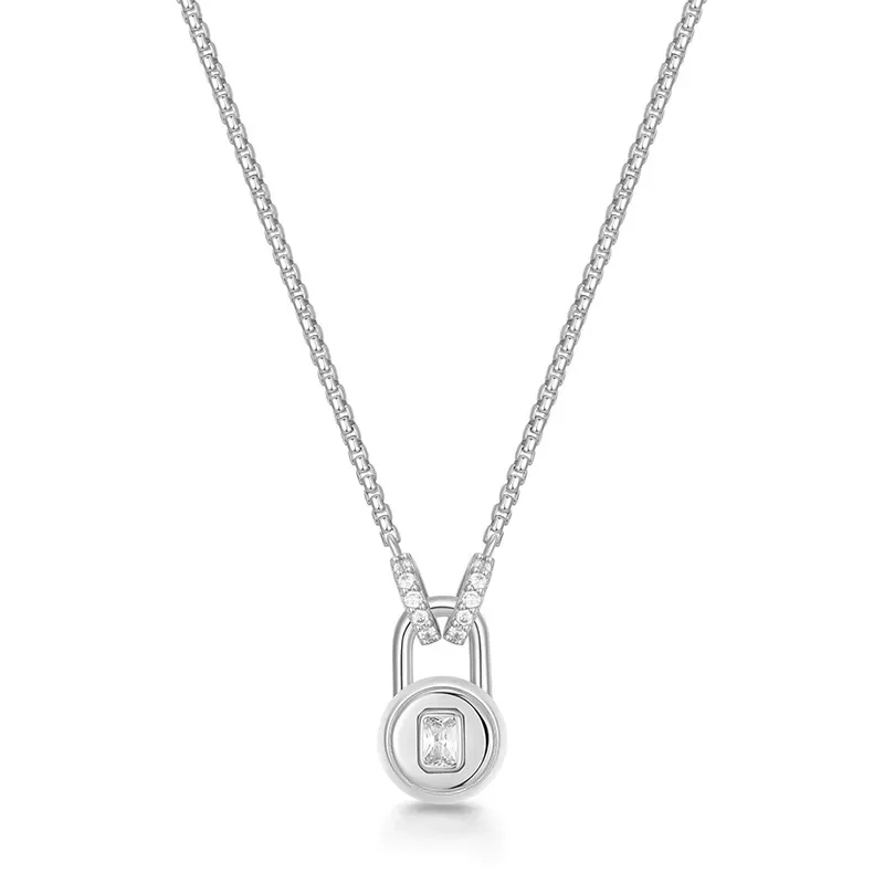 ANIA HAIE SILVER LINKED LOCKET DANGLE NECKLACE N067-01H
