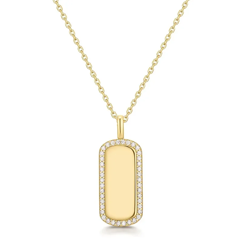 ANIA HAIE GOLD SPARKLING TAG NECKLACE N067-02G
