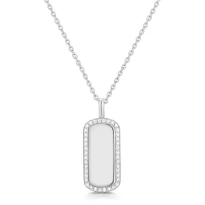 ANIA HAIE SILVER SPARKLING TAG NECKLACE N067-02H