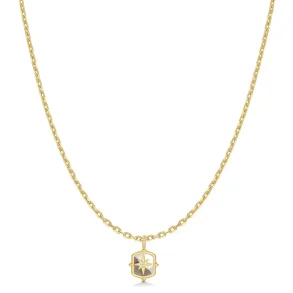 ANIA HAIE GOLD BLOCK MOTHER OF PEARL STAR NECKLACE N067-05G