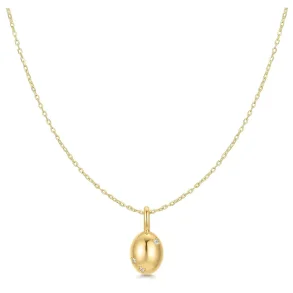 ANIA HAIE GOLD FLORAL OVAL PENDANT NECKLACE N068-03G