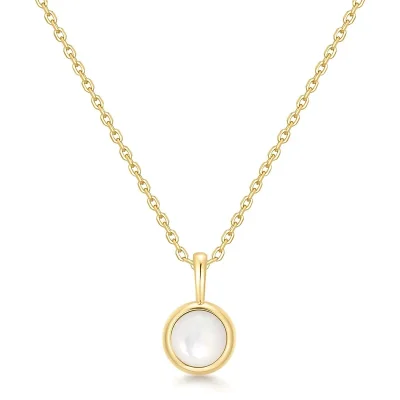 ANIA HAIE GOLD MOTHER OF PEARL PENDANT NECKLACE N068-04G-MP