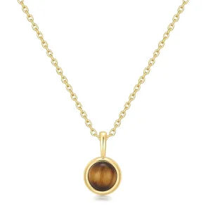 ANIA HAIE GOLD TIGER EYE PENDANT NECKLACE  N068-04G-TE