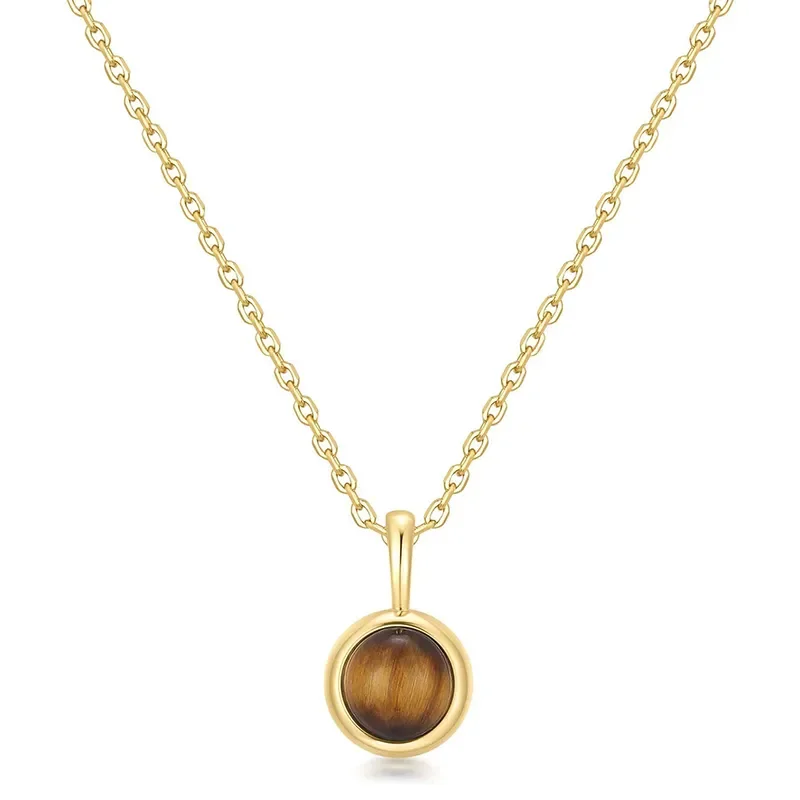 ANIA HAIE GOLD TIGER EYE PENDANT NECKLACE  N068-04G-TE