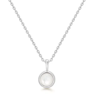 ANIA HAIE SILVER MOTHER OF PEARL PENDANT NECKLACE N068-04H-MP