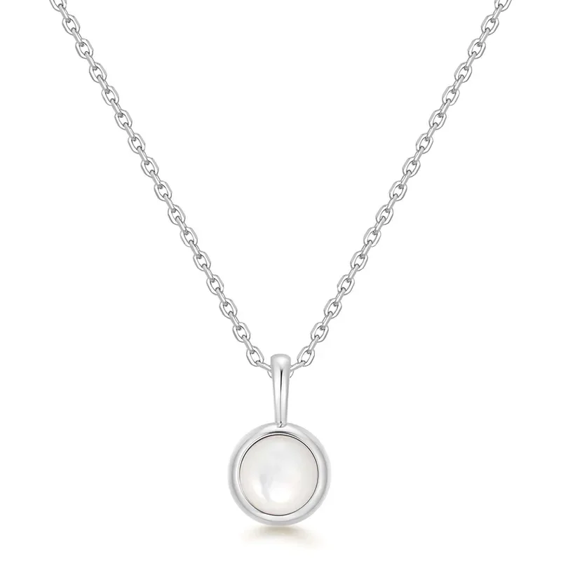ANIA HAIE SILVER MOTHER OF PEARL PENDANT NECKLACE N068-04H-MP