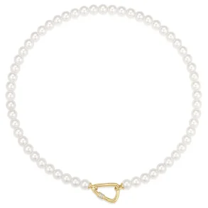 ANIA HAIE GOLD LOBSTER CLASP SHELL PEARL NECKLACE N069-03G