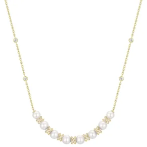 ANIA HAIE GOLD SPARKLING BRAIDED SHELL PEARL NECKLACE N069-06G