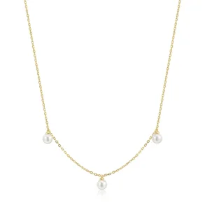 ANIA HAIE GOLD TRIPLE SHELL PEARL NECKLACE N071-04G