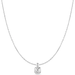 ANIA HAIE SILVER MODERN SOLITAIRE NECKLACE N072-01H