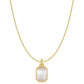 ANIA HAIE GOLD SQUARE MOTHER-OF-PEARL NECKLACE  N072-02G