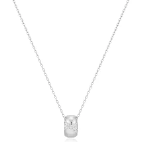 ANIA HAIE SILVER PUFFED RIVULET PAVE NECKLACE N072-03H