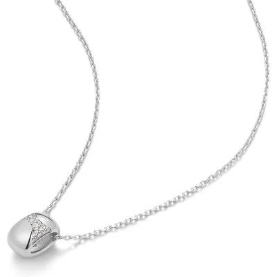 ANIA HAIE SILVER PUFFED RIVULET PAVE NECKLACE N072-03H