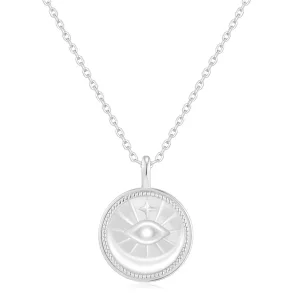 ANIA HAIE SILVER EVIL-EYE MOP MEDALLION NECKLACE N072-05H