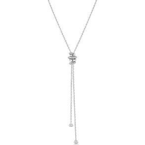 ANIA HAIE SILVER TWISTED ROPE LARIAT NECKLACE N072-07H