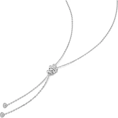 ANIA HAIE SILVER TWISTED ROPE LARIAT NECKLACE N072-07H